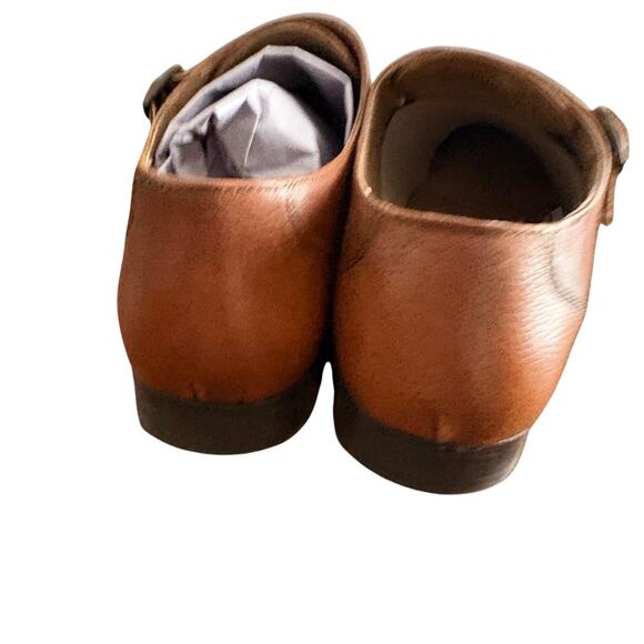 Find Brand Mens Monk Strap Dress Shoes 9 NWT Brown Leather Cap Toe main image 4